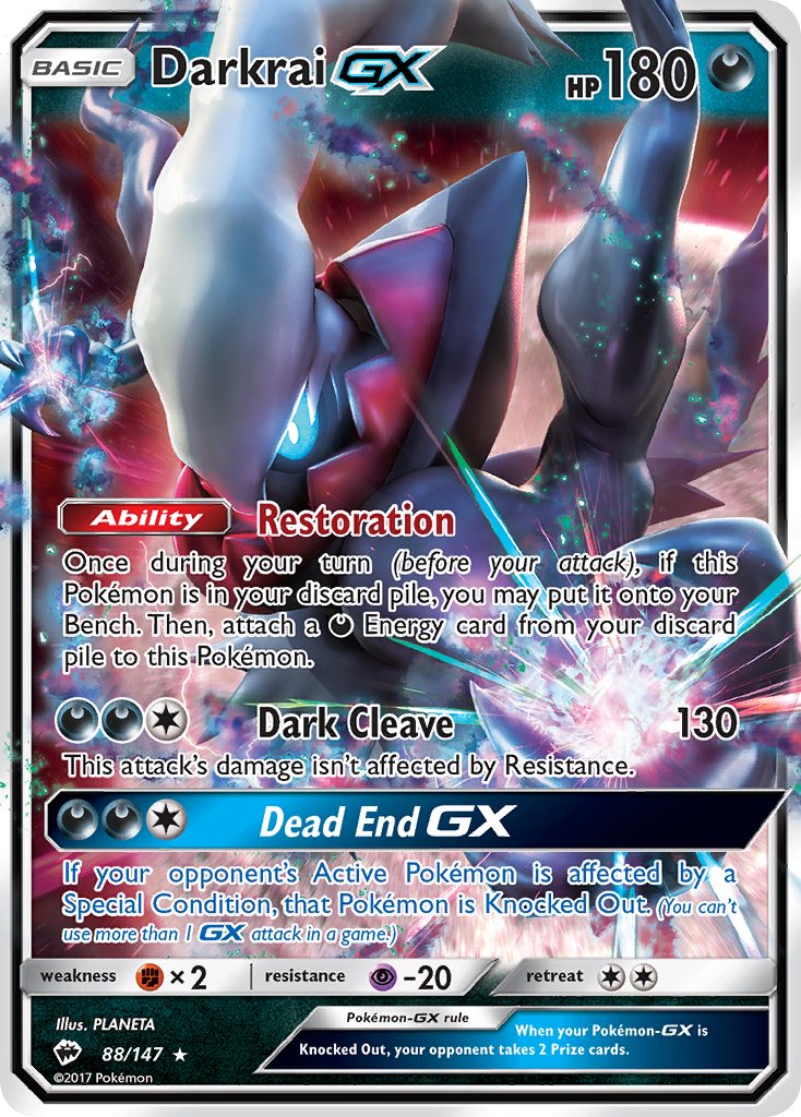 Darkrai GX | Burning Shadows 88/147