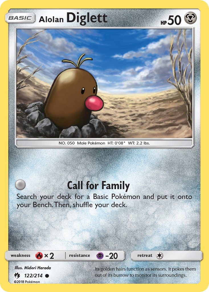 Alolan Diglett | Lost Thunder 122/214
