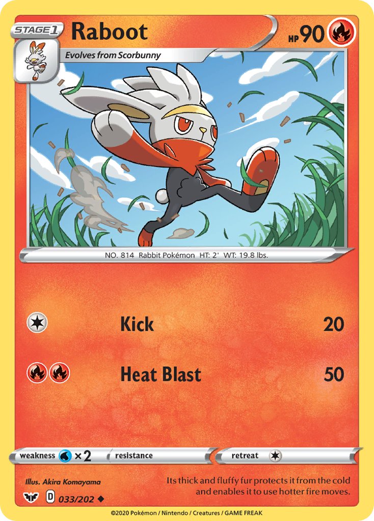 Raboot | Sword & Shield Base Set 033/202
