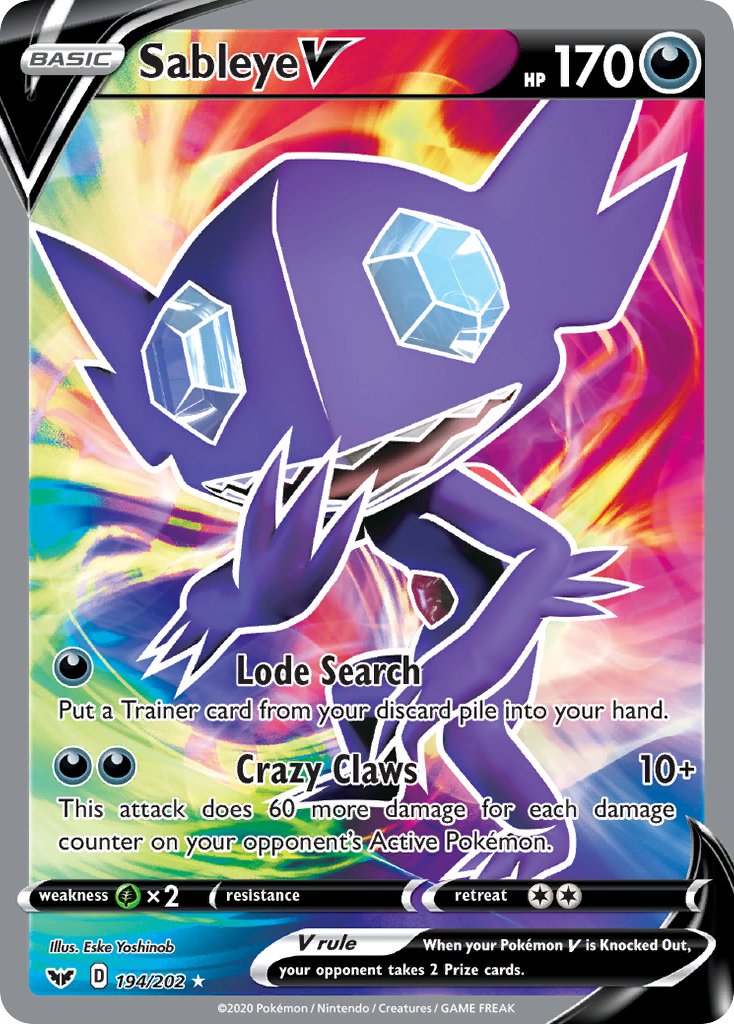 Sableye V | Sword & Shield Base Set 194/202