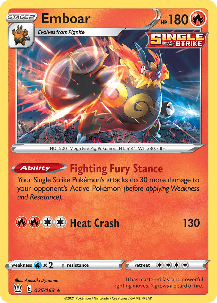Emboar | Battle Styles 025/163