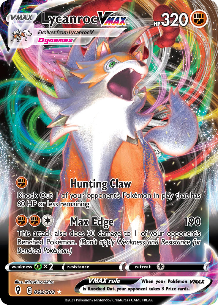 Lycanroc VMax | Evolving Skies 092/203