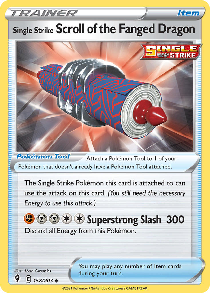 Single Strike Scroll of the Fanged Dragon | Evolving Skies 158/203