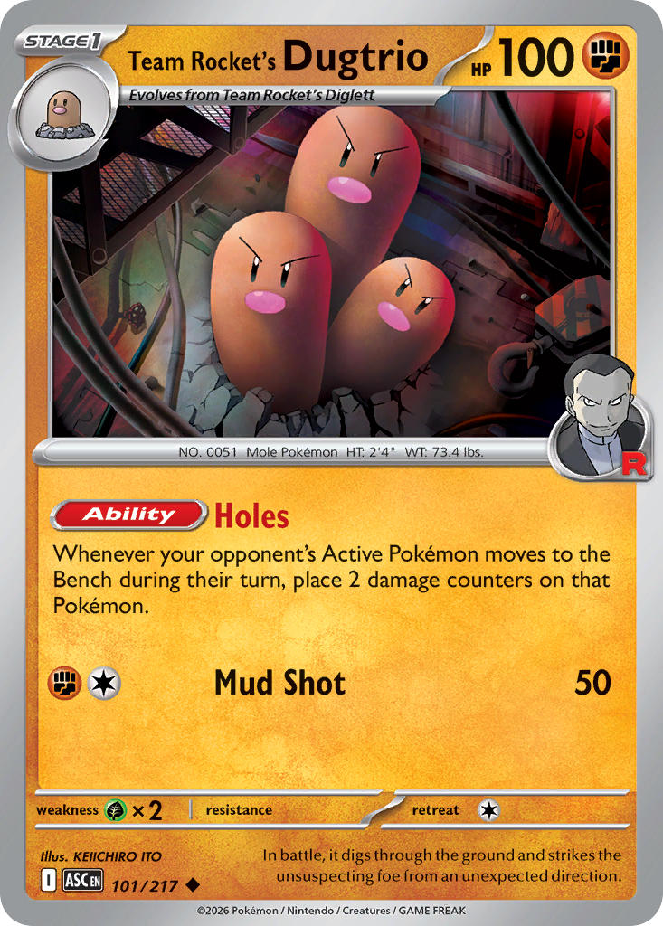 Team Rocket's Dugtrio | Ascended Heroes 101/217