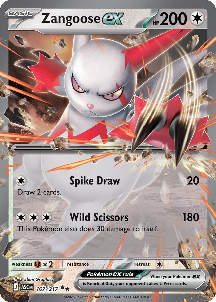 Zangoose ex | Ascended Heroes 167/217