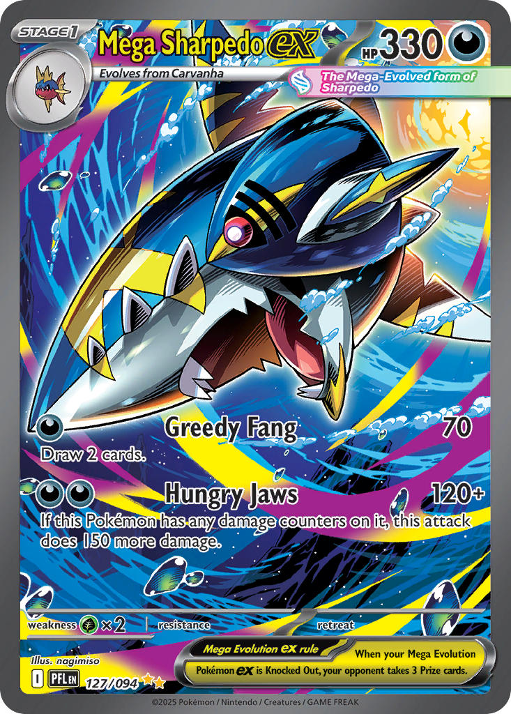 Mega Sharpedo ex | Phantasmal Flames 127/94