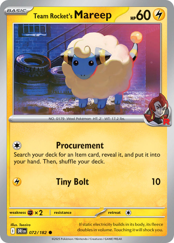 Team Rocket's Mareep | Destined Rivals 72/182