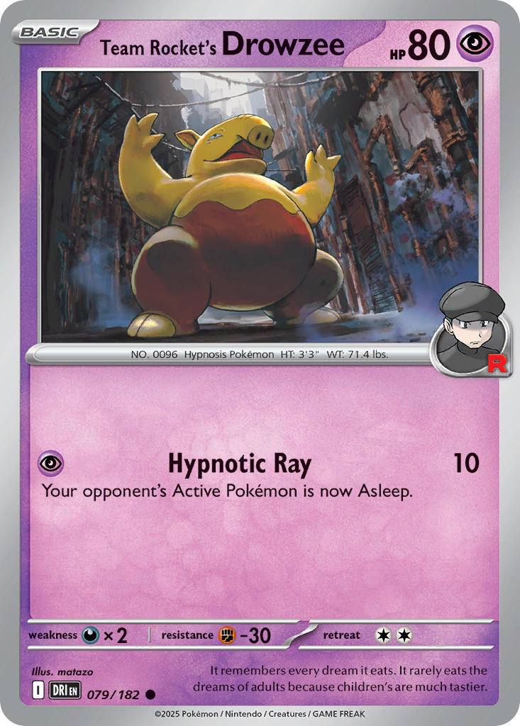 Team Rocket's Drowzee | Destined Rivals 79/182