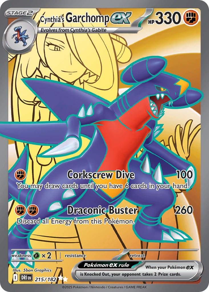 Cynthia's Garchomp ex | Destined Rivals 215/182