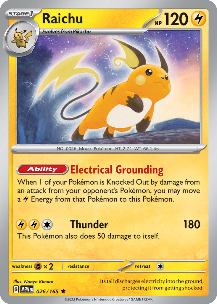 Raichu | Pokemon 151 026/165