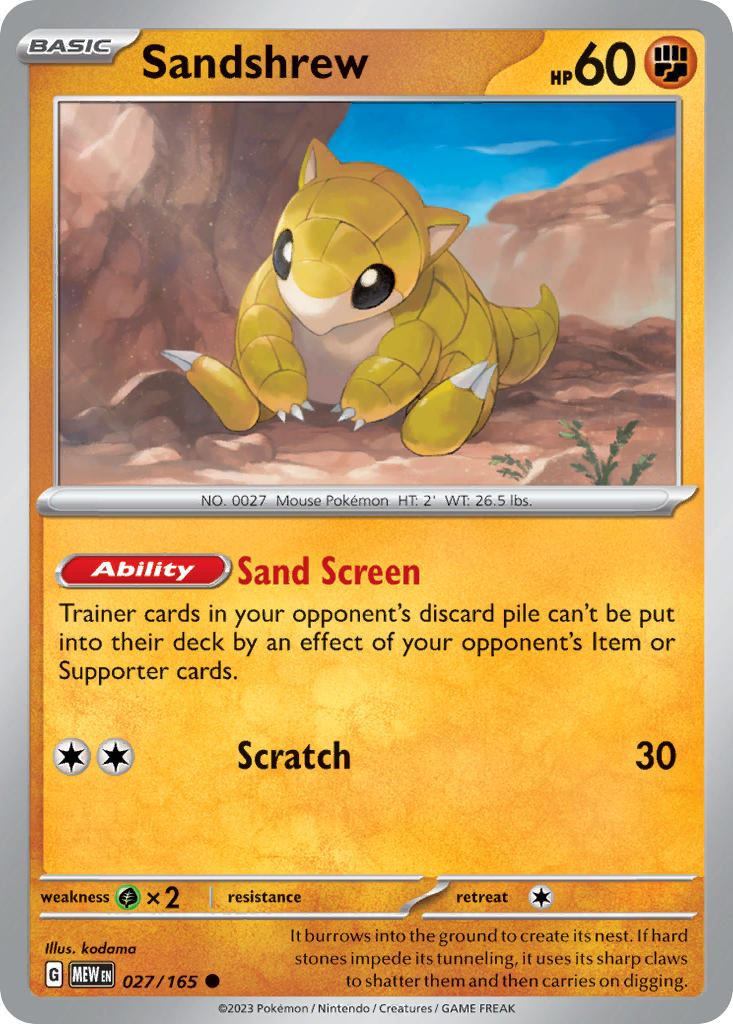 Sandshrew | Pokemon 151 027/165