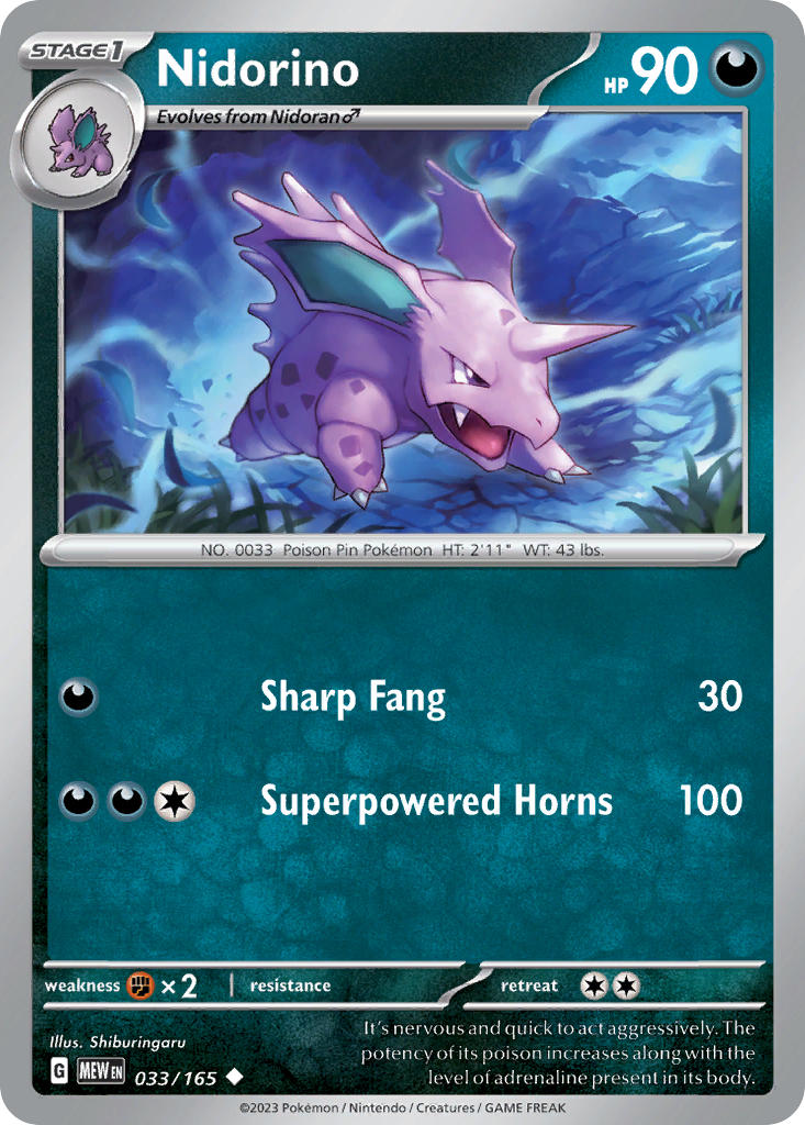 Nidorino | Pokemon 151 033/165
