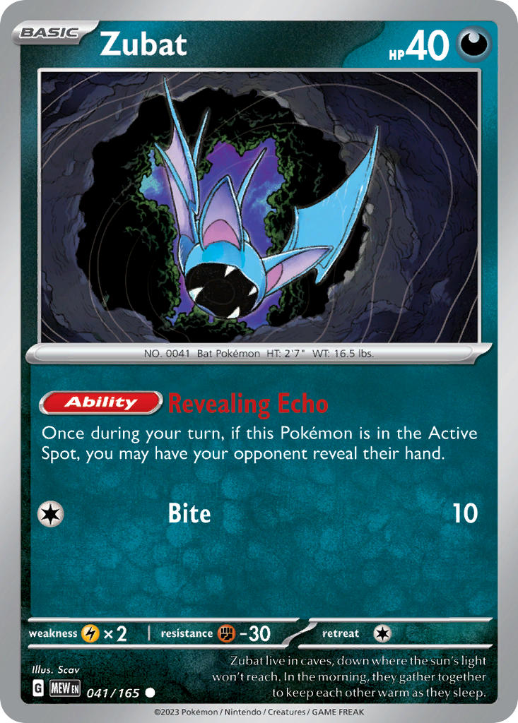 Zubat | Pokemon 151 041/165