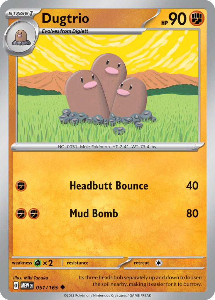 Dugtrio | Pokemon 151 051/165
