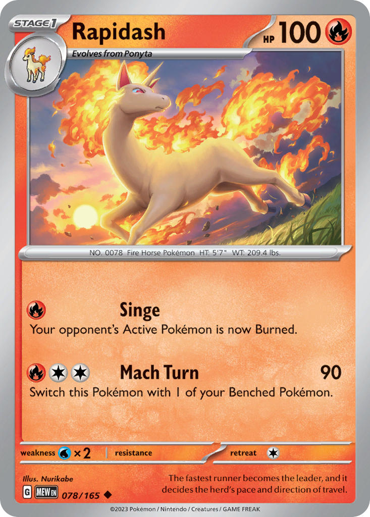 Rapidash | Pokemon 151 078/165