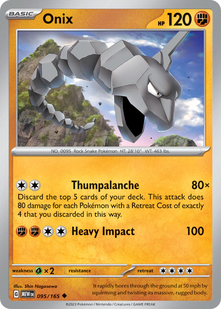 Onix | Pokemon 151 095/165