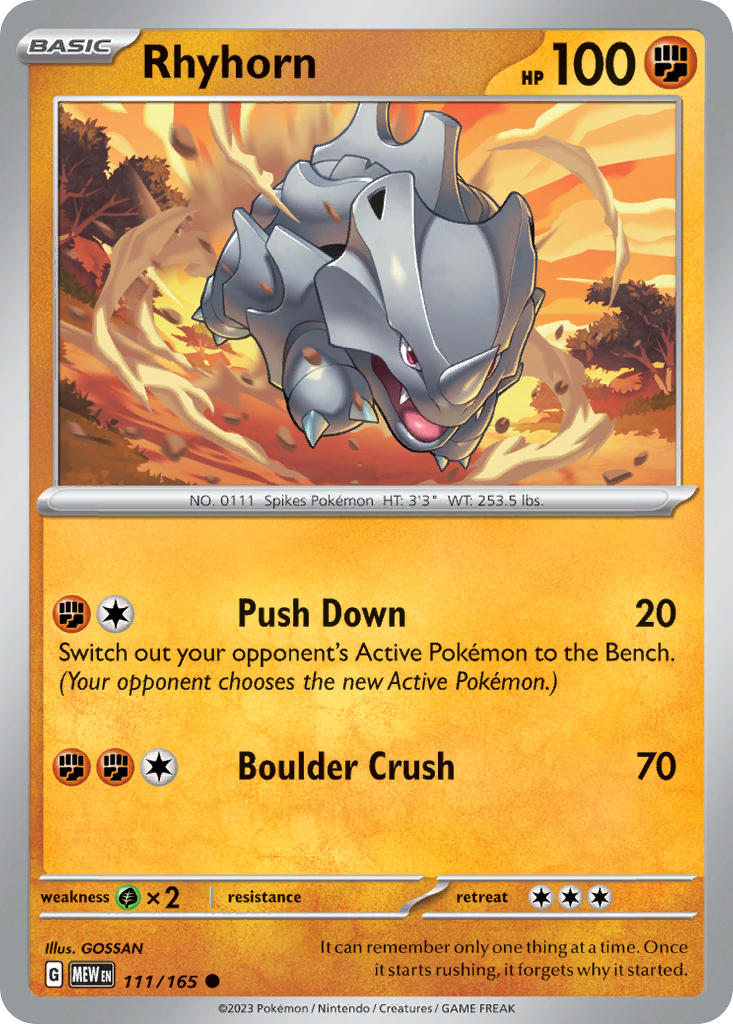 Rhyhorn | Pokemon 151 111/165