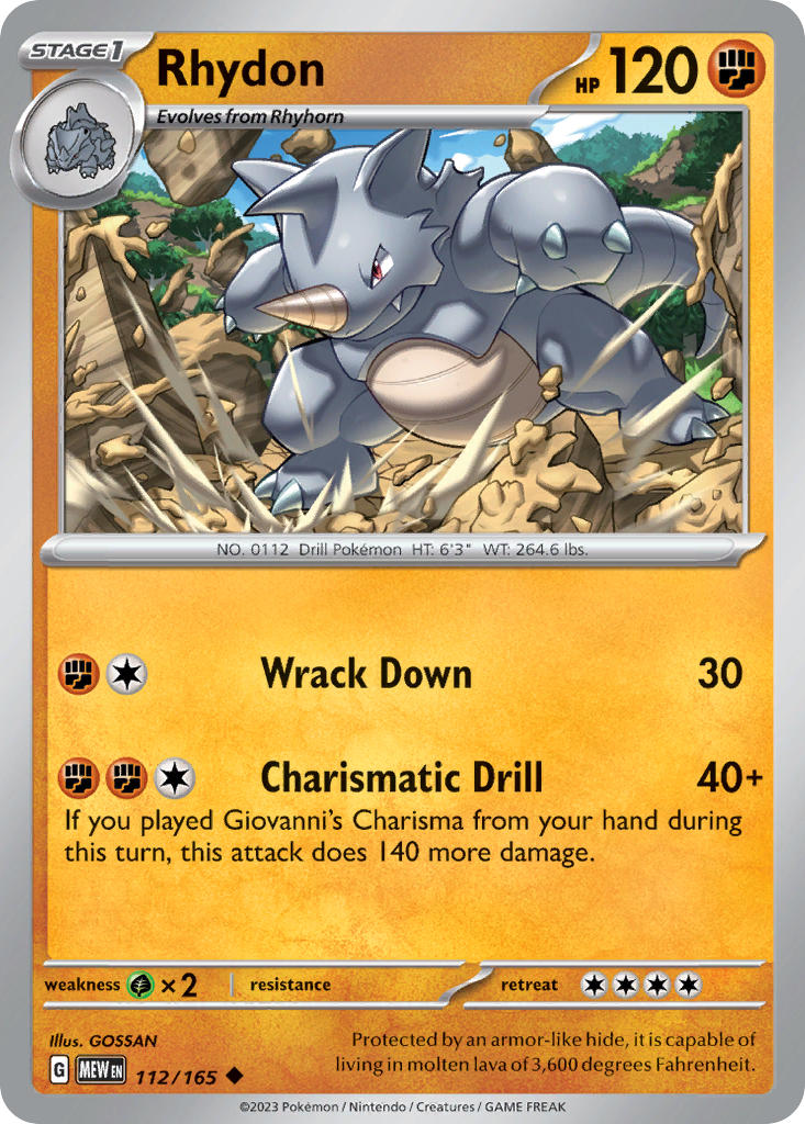 Rhydon | Pokemon 151 112/165