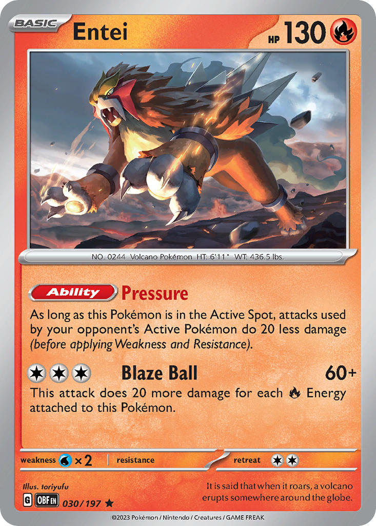 Entei | Obsidian Flames 030/197
