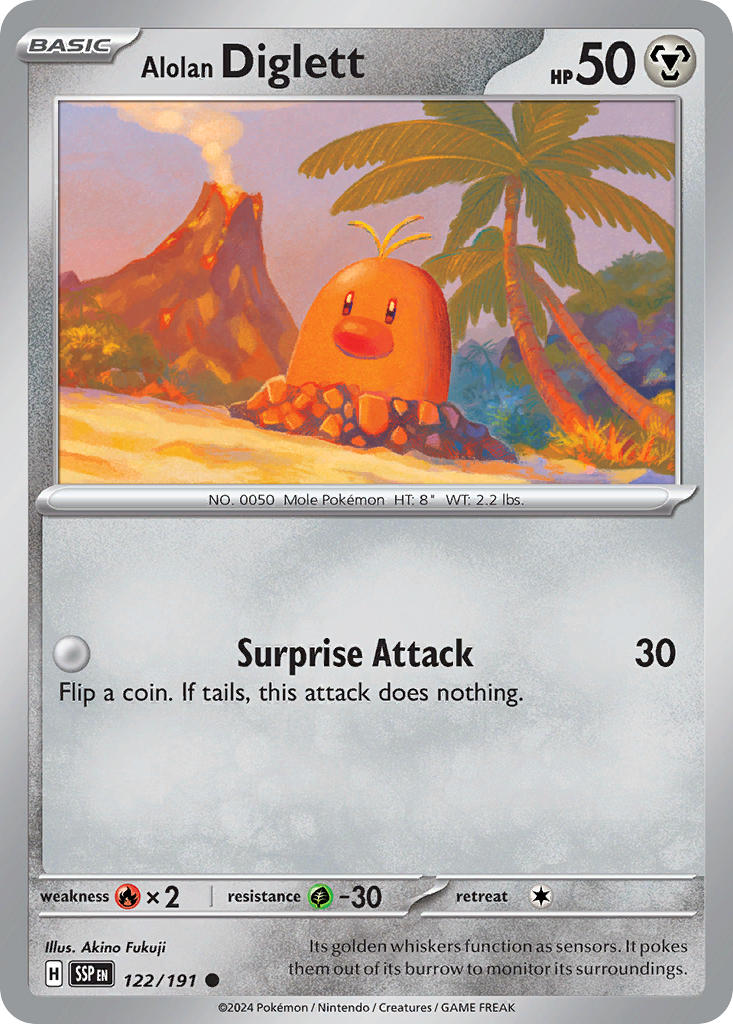 Alolan Diglett | Surging Sparks 122/191