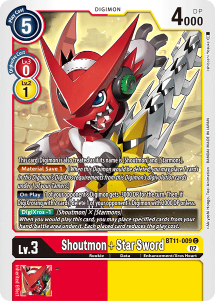 Shoutmon + Star Sword BT11-009