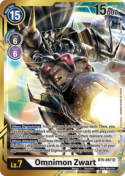 Omnimon Zwart BT5-087 (Alternate Art)