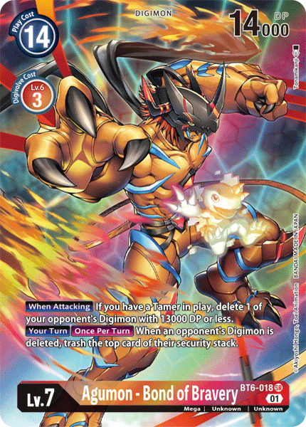 Agumon - Bond of Bravery BT6-018 (Alternate Art)