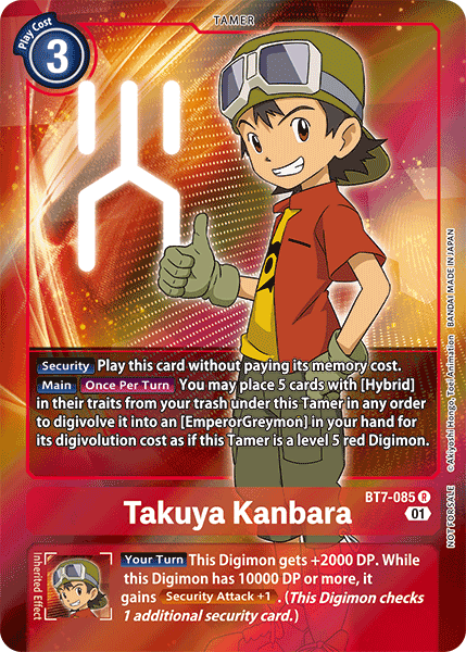 Takuya Kanbara BT7-085 (Alternate Art)