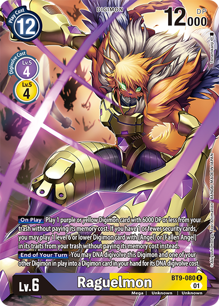 Raguelmon BT9-080 (Alternate Art)