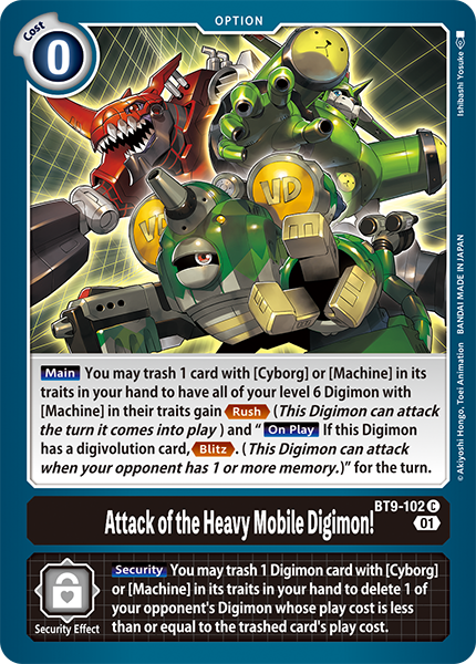 Attack of the Heavy Mobile Digimon! BT9-102