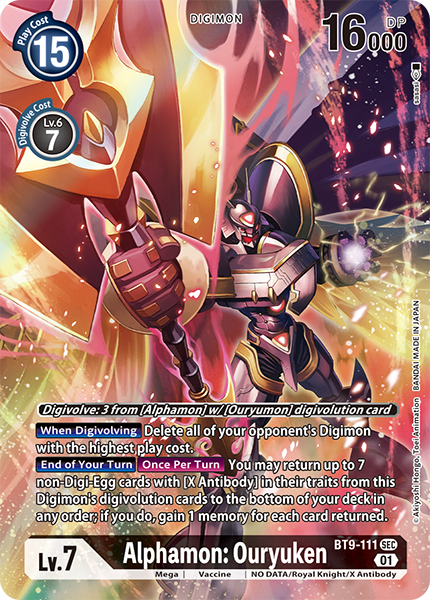 Alphamon: Ouryuken BT9-111 (Alternate Art)