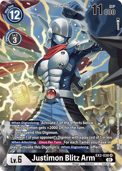 Justimon Blitz Arm EX2-038 (Alternate Art)