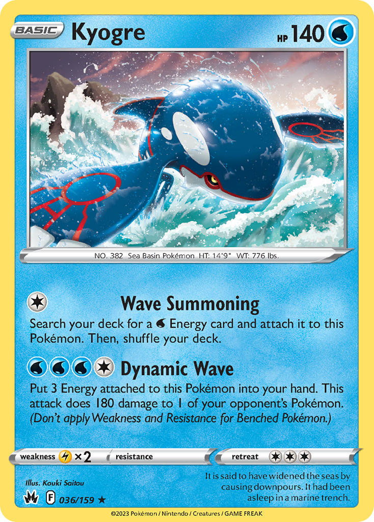 Kyogre | Crown Zenith 036/159