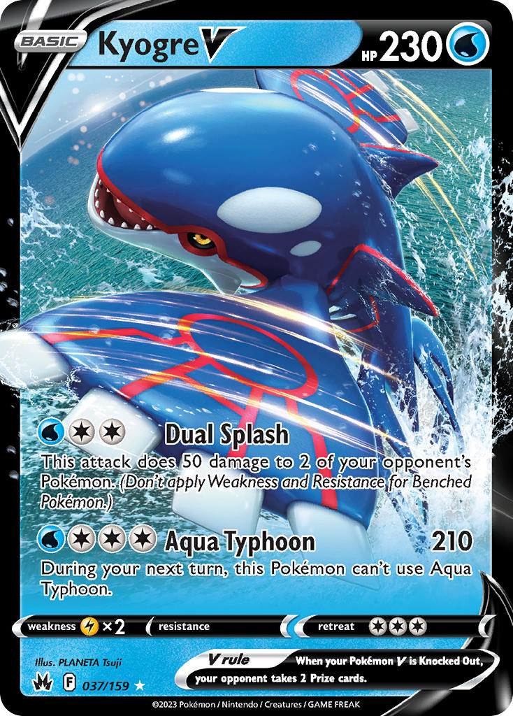 Kyogre V | Crown Zenith 037/159