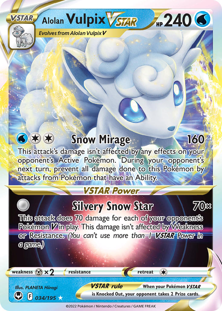 Alolan Vulpix VStar | Silver Tempest 034/195