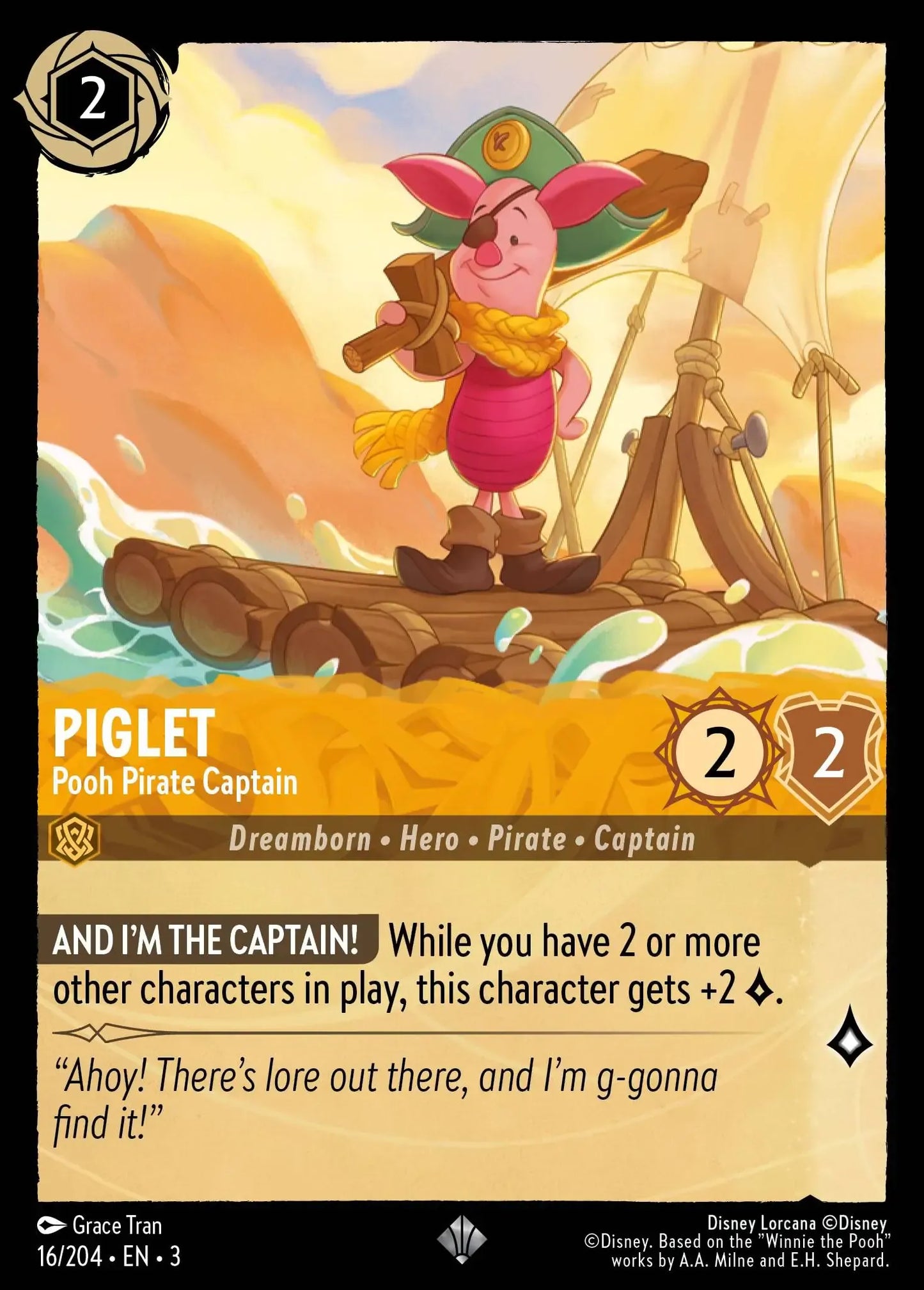 Piglet - Pooh Pirate Captain 016/204