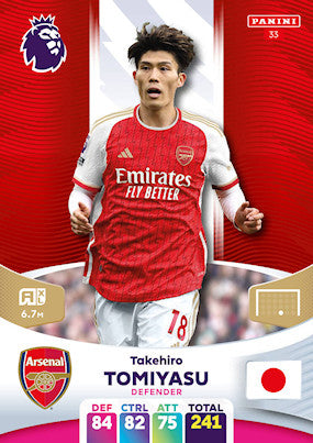 Tomiyasu (Arsenal - Defender) - Adrenalyn XL 2024