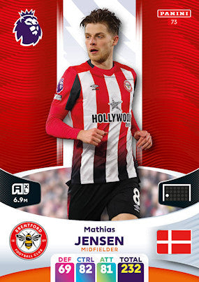 Jensen (Brentford - Midfielder) - Adrenalyn XL 2024