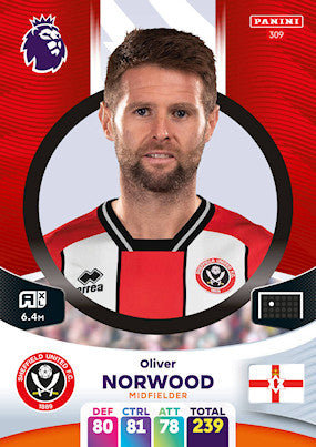Norwood (Sheffield United - Midfielder) - Adrenalyn XL 2024