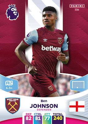 Johnson (West Ham United - Defender) - Adrenalyn XL 2024