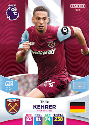 Kehrer (West Ham United - Defender) - Adrenalyn XL 2024