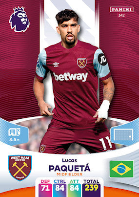Paqueta (West Ham United - Midfielder) - Adrenalyn XL 2024