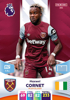 Cornet (West Ham United - Midfielder) - Adrenalyn XL 2024