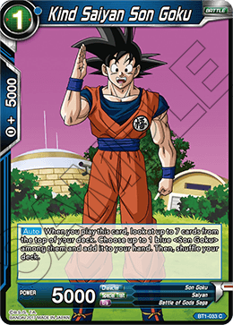 Kind Saiyan Son Goku BT1-033