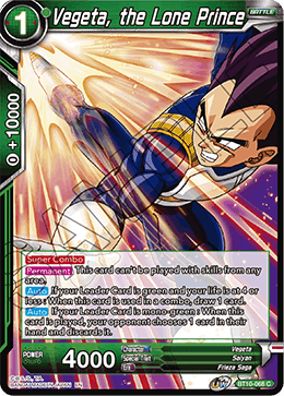 Vegeta, the Lone Prince BT10-068