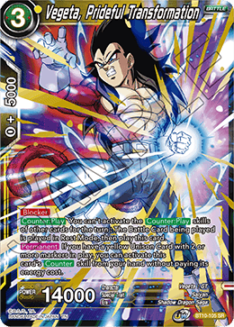 Vegeta, Prideful Transformation BT10-105