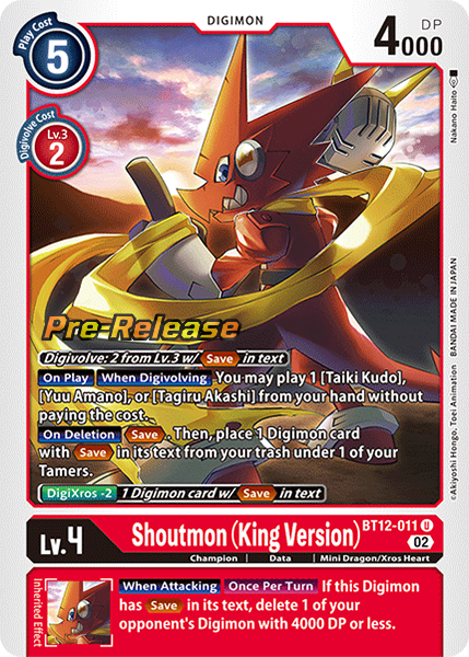 Shoutmon (King Version) BT12-011