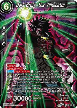 Dark Broly, the Vindicator BT13-136