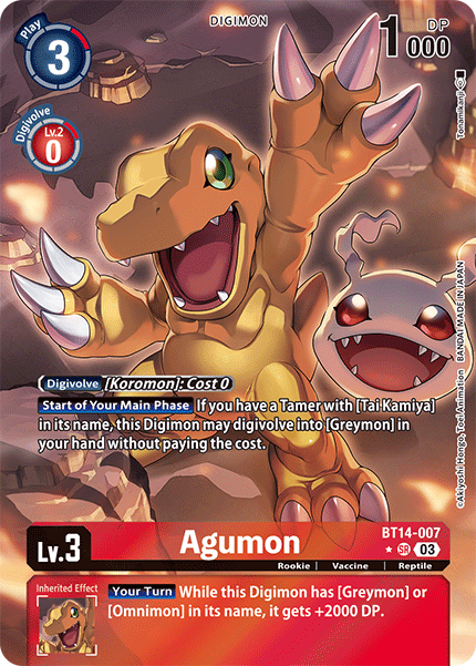 Agumon BT14-007 (Alternate Art)