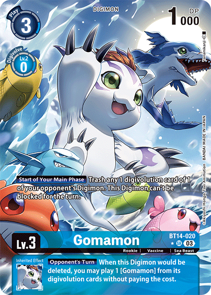 Gomamon BT14-020 (Alternate Art)